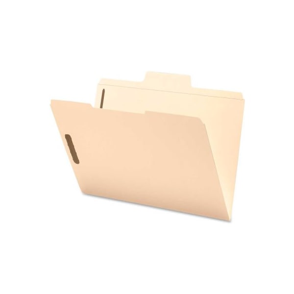 Smead Smead SuperTab File Folders with Fastener, 1/3 Cut, 11 Point, Legal, Manila, 50/Box 19535 - main